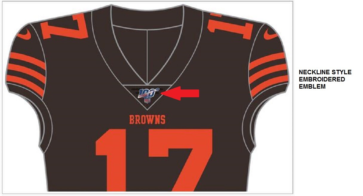 nfl 100 patch jersey